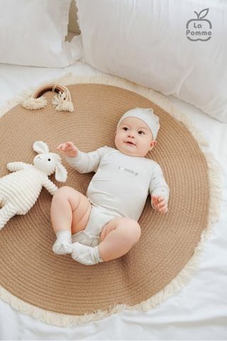  Body chip dài tay La Pomme Petit - Trắng 