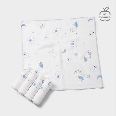  K001 Set 5 Khăn sữa sợi tre lụa La Pomme phối màu (30x30cm) 