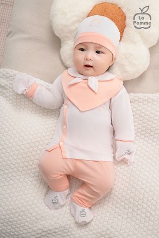  Bộ dài tay cúc lệch La Pomme phối màu 