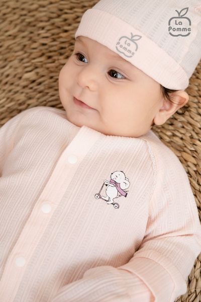  Bộ tay dài cúc giữa La Pomme in thú ngộ nghĩnh 