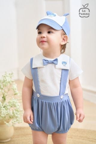  Bộ yếm rời kèm áo cộc và mũ La Pomme Deluxe Tiệc Trà Chiều 