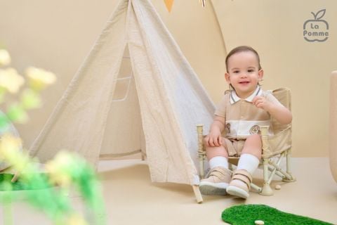  Body cộc tay La Pomme Cún con phối màu 