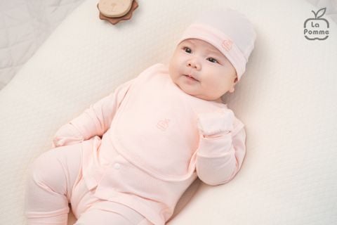  Bộ dài tay La Pomme cúc thẳng mềm mịn 