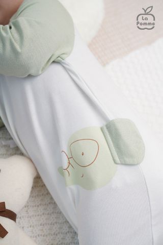  Body dài tay La Pomme phối màu 
