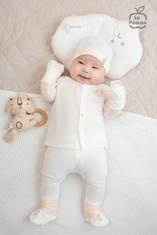  Mũ sơ sinh La Pomme hình in dễ thương 