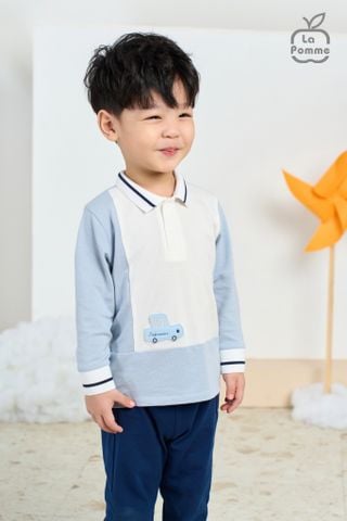  Bộ dài tay La Pomme cổ đức mảng màu ô tô 