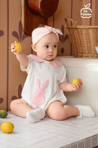  Body cộc tay La Pomme Thỏ nơ dễ thương 