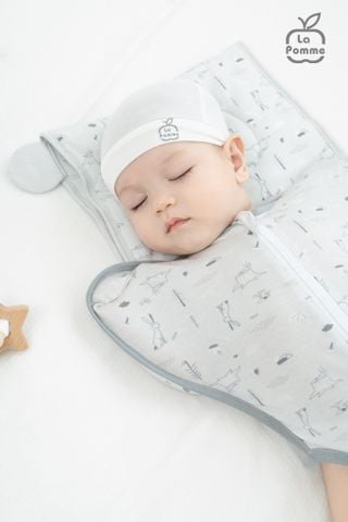  Nhộng chũn chip ngủ sơ sinh La Pomme hoạ tiết 