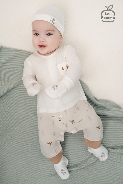  Bộ body liền dài tay La Pomme Hươu con dễ thương 