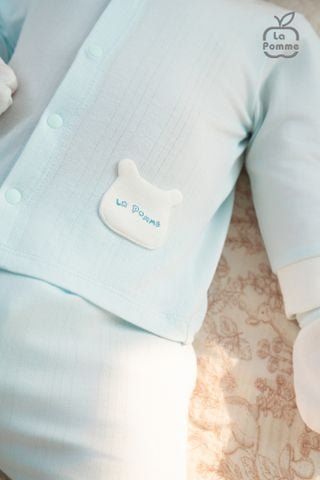  Bộ dài tay cúc giữa La Pomme Gấu con ngộ nghĩnh 