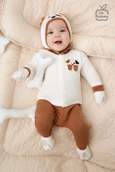  Bộ dài tay La Pomme cúc thẳng Chó đốm 