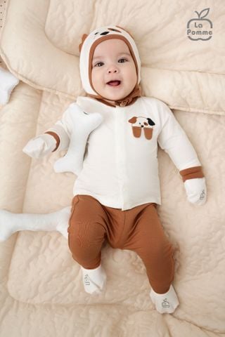 Bộ dài tay La Pomme cúc thẳng Chó đốm 