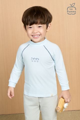  Áo Cổ 3cm La Pomme giữ nhiệt ba chú cún 