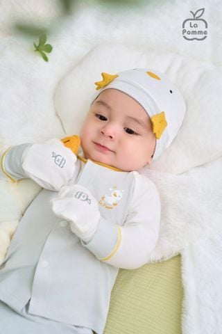  Bộ dài tay cúc giữa La Pomme ngỗng con hoạt bát 