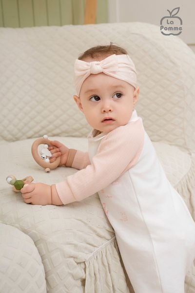  Băng đô sơ sinh La Pomme hoạ tiết 