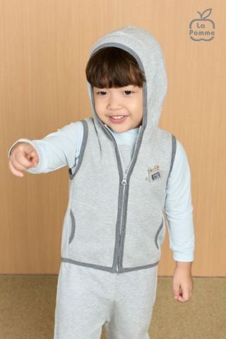  Áo Gile kèm mũ La Pomme sticker dễ thương 