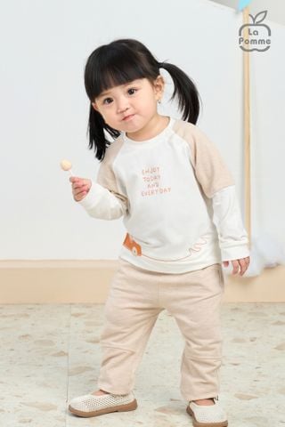  Bộ dài tay La Pomme phối màu Ô tô 
