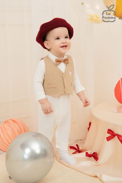  Set body dài tay kèm gile La Pomme dễ thương 