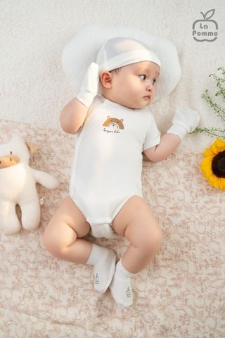  Bodychip cộc La Pomme Gấu con nâu tây 