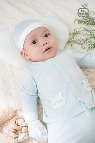 Set bao tay bao chân sơ sinh La Pomme Gấu con ngộ nghĩnh 