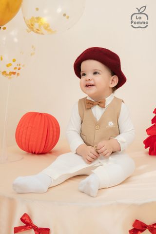  Set body dài tay kèm gile La Pomme dễ thương 