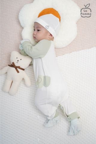  Body dài tay La Pomme phối màu 