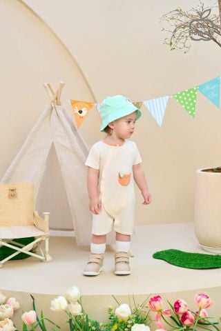  Body cộc tay La Pomme Trái cam cách điệu 