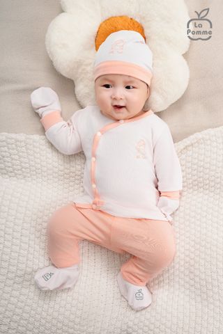  Bộ dài tay cúc lệch La Pomme phối màu 