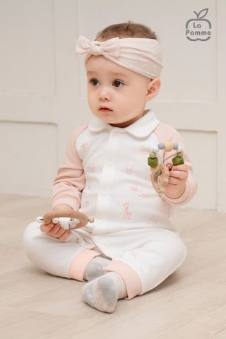  Băng đô sơ sinh La Pomme hoạ tiết 