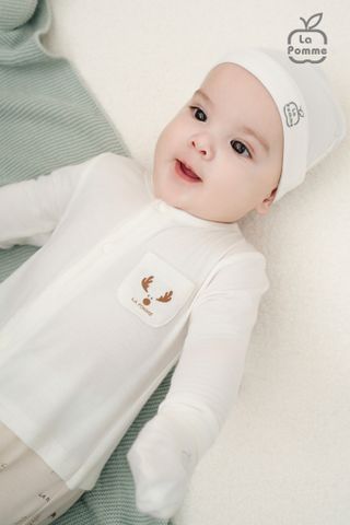 Bộ body liền dài tay La Pomme Hươu con dễ thương 