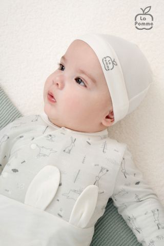  Bộ dài tay La Pomme cúc lệch Thỏ con 