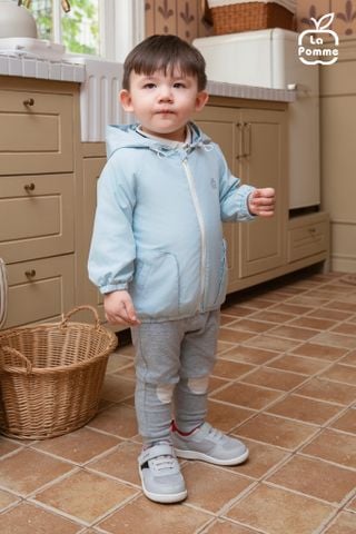  Áo khoác gió La Pomme kèm mũ túi hộp 