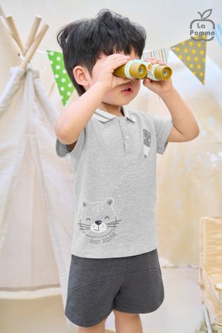  Bộ cộc tay polo La Pomme hổ con năng động 
