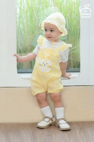  Bộ yếm rời kèm áo cộc tay La Pomme Thỏ Con Nhí Nhảnh 