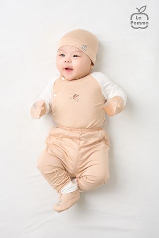  Bộ Dài Tay La Pomme Cúc lệch Puppy - Be 2 