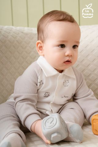  Bộ dài tay cúc giữa La Pomme cổ đức phối màu 