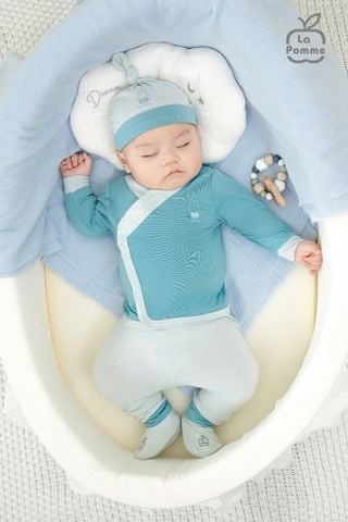  Bộ dài tay cúc lệch La Pomme bé yêu năng động 