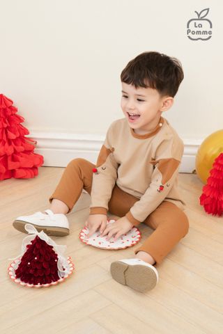  Bộ dài tay La Pomme hình in Tuần lộc nhí nhảnh 
