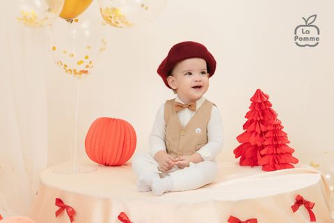  Set body dài tay kèm gile La Pomme dễ thương 