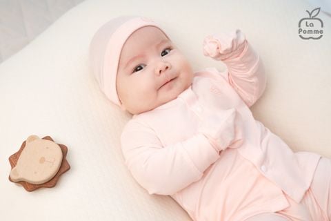  Bộ dài tay La Pomme cúc thẳng mềm mịn 