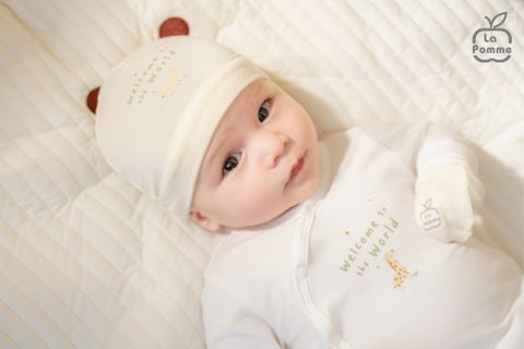  Mũ sơ sinh La Pomme dễ thương (voi) 