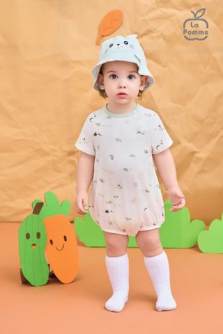  Body cộc tay La Pomme Phối họa tiết đáng yêu 
