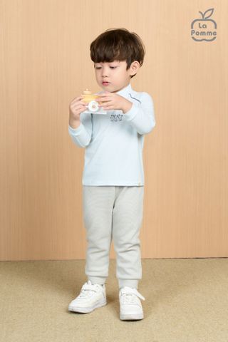  Áo Cổ 3cm La Pomme giữ nhiệt ba chú cún 