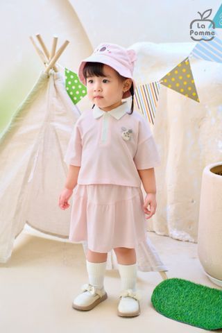  Bộ cộc tay La Pomme váy xoè cổ đức 