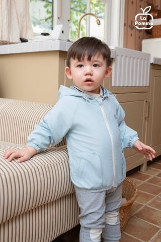  Áo khoác gió La Pomme kèm mũ túi hộp 