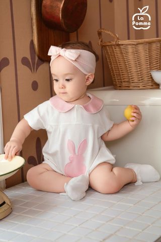  Body cộc tay La Pomme Thỏ nơ dễ thương 