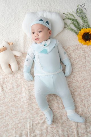  Mũ sơ sinh La Pomme phối họa tiết dễ thương 