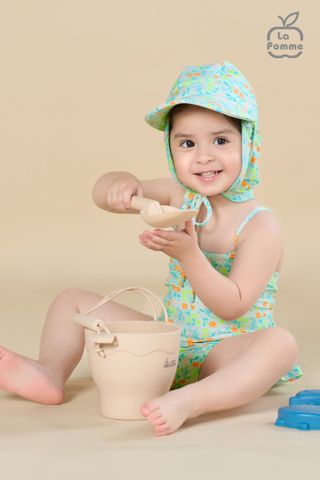  Bộ bơi liền thân hai dây La Pomme xoè hoạ tiết 
