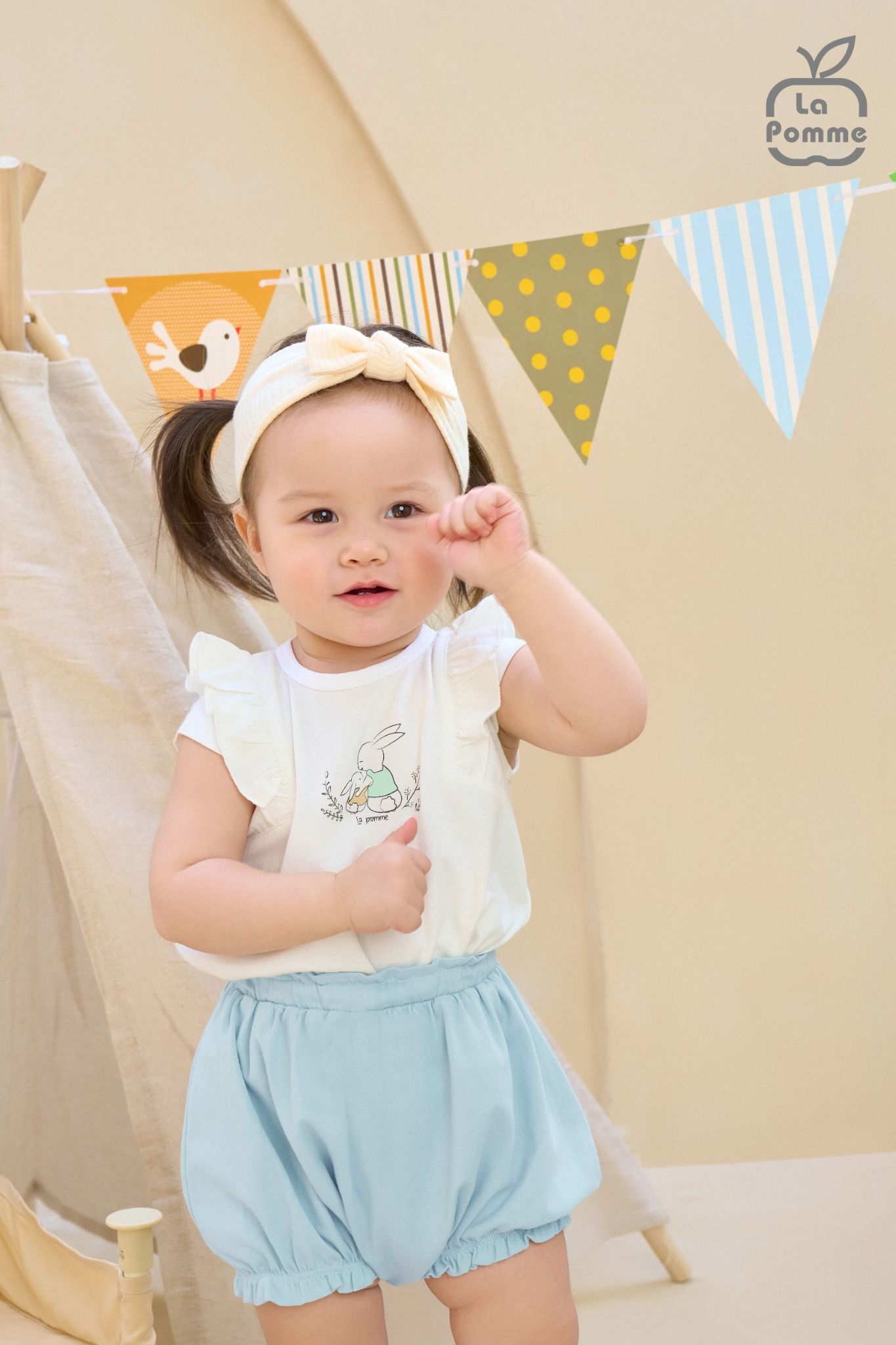  Bộ cộc tay La Pomme gia đình Thỏ con 