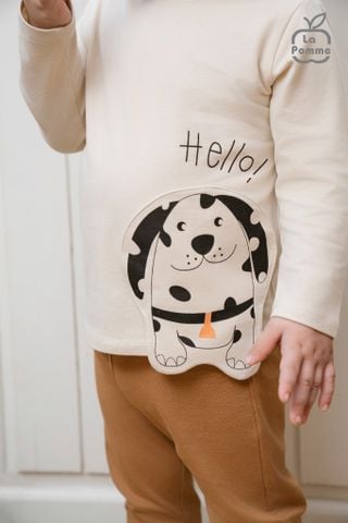  Bộ dài tay La Pomme Hello Puppy 